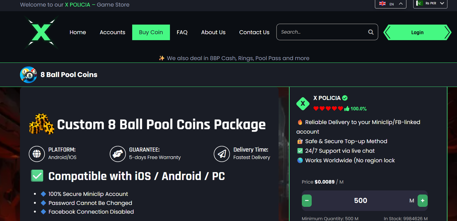 8 BALL POOL ACCOUNTS